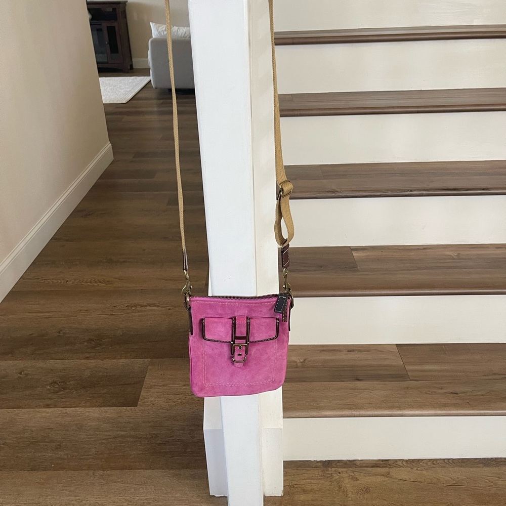 Small Suede Coach Bag